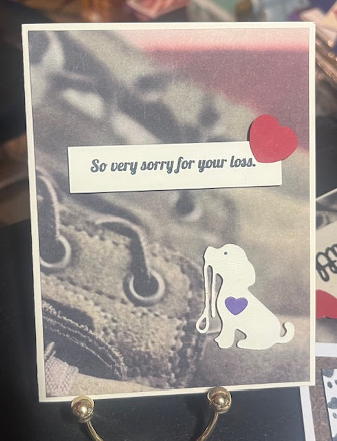 Military Boots with Dog Sympathy Card